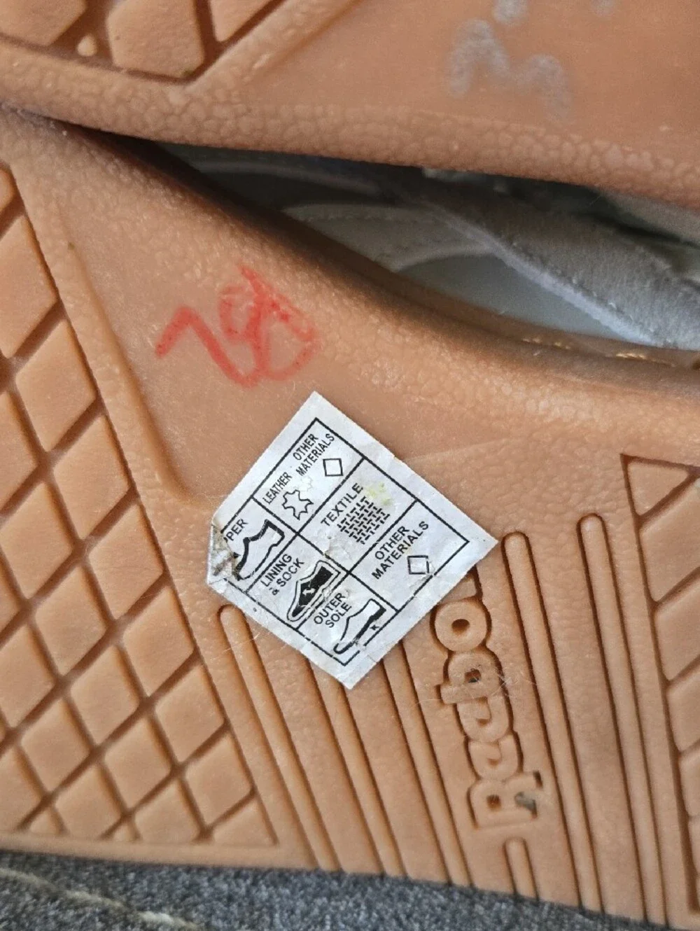 Reebok Gray Sneakers with Gum Sole and Pink Logo
